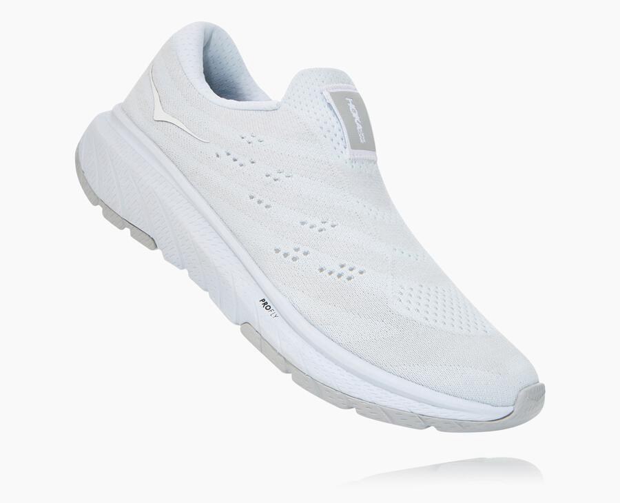 Walking Shoes Womens - Hoka One One Cavu 3 Slip - White - TNGMUVW-53